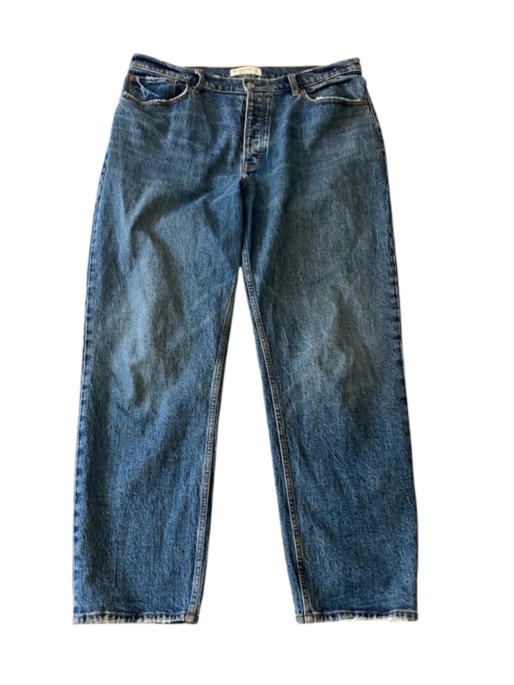 Abercrombie & Fitch The High Rise Dad Jeans Women’s 32/14 Button-Fly Medium Wash